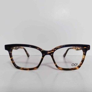 Women's OGI Designer Eyeglasses Frames And Case Barcelona Blue Never Worn